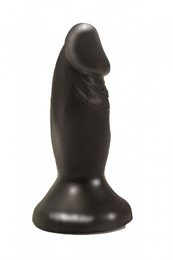 Чёрный анальный фаллос с ограничительным основанием - 12 см. LOVETOY (А-Полимер) 426900 с доставкой 