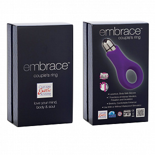 Фиолетовое виброкольцо Embrace Couples ring  California Exotic Novelties SE-4615-15-3 - цена 