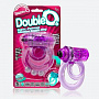 Фиолетовое двойное виброкольцо со стимулятором клитора Doubleo 6 Screaming O DBL06-PU-110 - цена 