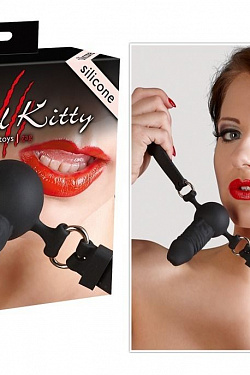 Чёрный силиконовый кляп-фаллос Bad Kitty Orion 24916211001 с доставкой 
