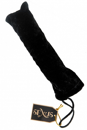 Чёрный вибромассажёр из стекла с красивыми волнами - 21 см.  911005 - цена 