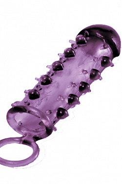 Закрытая фиолетовая насадка с пупырышками SAMURAI PENIS SLEEVE PURPLE - 14,5 см. NMC 170122 с доставкой 