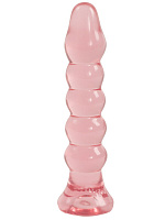 Анальная елочка из розового геля Crystal Jellies Anal Plug Bumps - 15,2 см. Doc Johnson 7005-02-CD с доставкой 