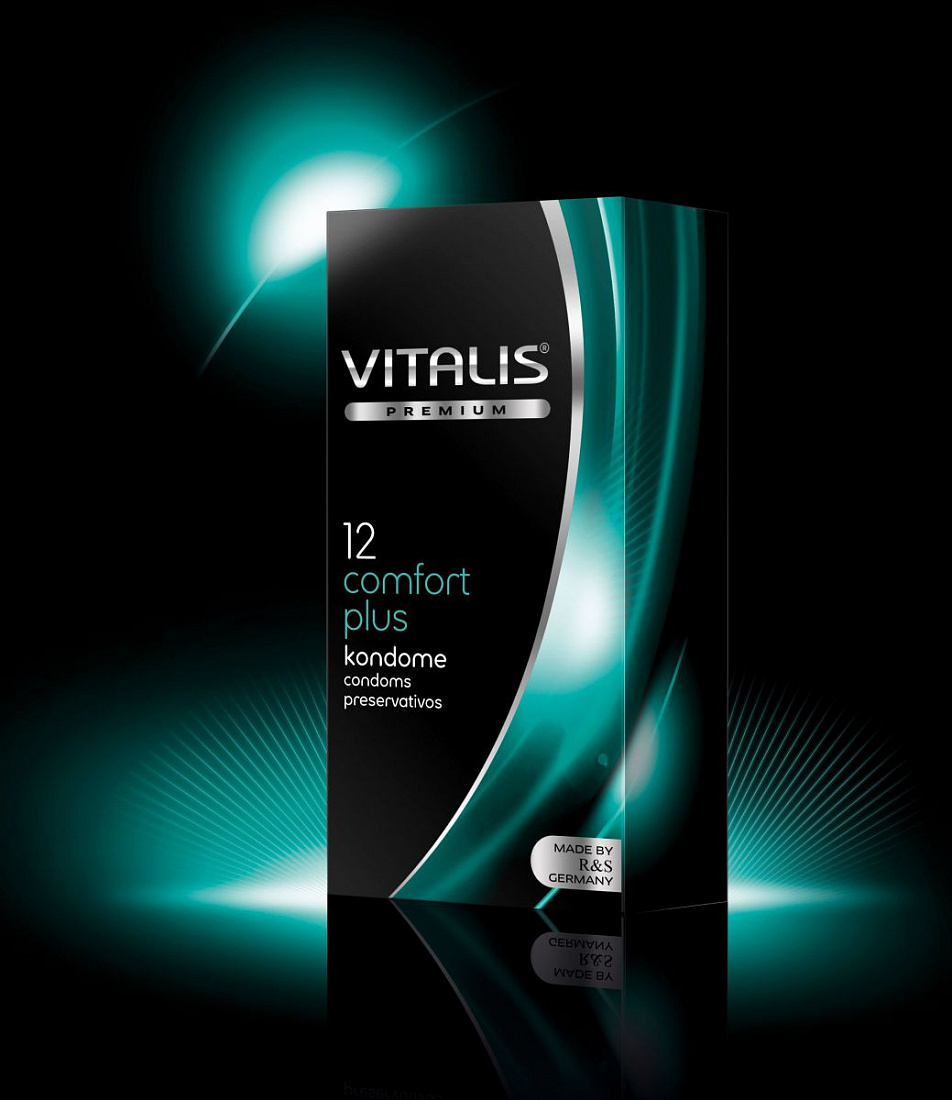 Контурные презервативы VITALIS PREMIUM comfort plus - 12 шт. R S GmbH VITALIS PREMIUM №12 comfort plus - цена 855 р.