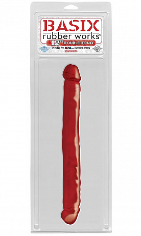 Двусторонний красный фаллоимитатор 12  Double Dong - 33,7 см. Pipedream PD4305-15 - цена 