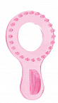 Розовое эрекционное кольцо SYNERGY CLIT BUMPER LOVE RING PINK Seven Creations 21-56CPR-BCD - цена 