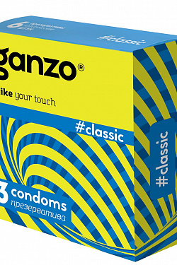 Классические презервативы с обильной смазкой Ganzo Classic - 3 шт. Ganzo Ganzo Classic №3 с доставкой 