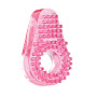 Розовое эрекционное кольцо для мягкой стимуляции клитора California Exotic Novelties SE-1435-30-2 - цена 