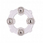 Эрекционное кольцо с 4 бусинами MENZSTUFF STUD RING CLEAR Dream Toys 21180 - цена 