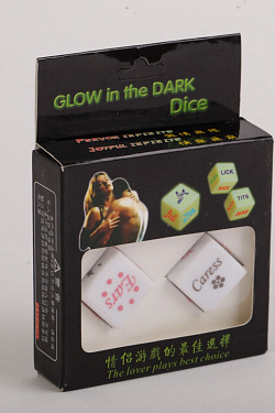 Светящиеся в темноте игровые кости для любовных игр White Label 47402-MM с доставкой 