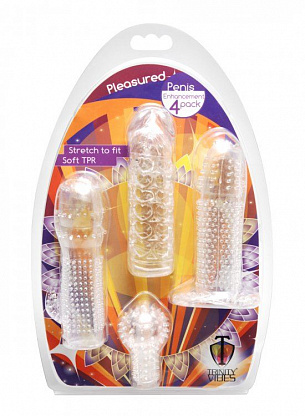  4    Pleasured Penis Enhancement Sleeve 4 Pack XR Brands AE539 -  2 241 .