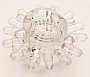 Прозрачное гелевое эрекционное кольцо с шипиками  818003-1 - цена 