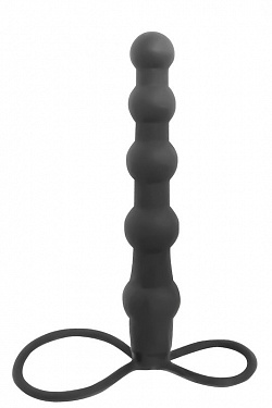 Черная ёлочка-насадка для двойного проникновения Mojo Bumpy - 15 см. Seven Creations F0112B1MPGAC с доставкой 