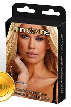 Браслет из золотистых кристаллов Stretch Tennis Bracelet Ann Devine DIA-35 с доставкой 