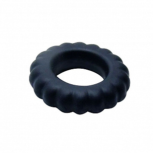 Эреционное кольцо с крупными ребрышками Titan Baile BI-210145-0801 - цена 