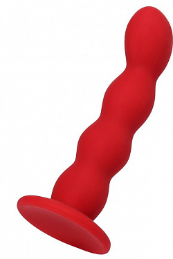 Красный силиконовый анальный фаллоимитатор Favorite - 13 см. ToyFa 357018 с доставкой 