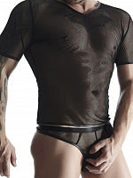 Мужская футболка из эластичной сетки с  V-образной горловиной Demoniq TSH008 с доставкой 