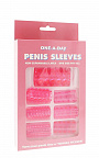 Набор из 7 розовых насадок на пенис ONE-A-DAY PENIS SLEEVES PINK Seven Creations 007PK-BX - цена 