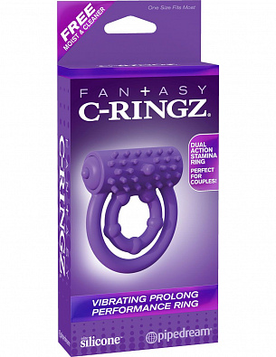Эрекционное кольцо на пенис и мошонку Vibrating Prolong Performance Ring Pipedream PD5818-12 - цена 