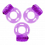 Набор из трех виброколец Pleasure Rings Purple LoversPremium E22029 - цена 