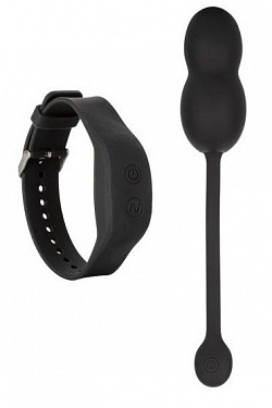 Черные вагинальные виброшарики с браслетом-пультом Wristband Remote Ultra-Soft Kegel System California Exotic Novelties SE-0077-27-3 с доставкой 