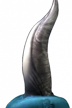 Черно-голубой фаллоимитатор  Дельфин small  - 25 см. Erasexa zoo122 с доставкой 