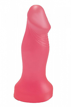 Розовый анальный фаллоимитатор с ограничительным основанием - 14 см. LOVETOY (А-Полимер) 438000 с доставкой 