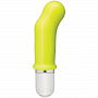 Жёлтый G-стимулятор с вибрацией Pow! 10 Function Silicone Vibrator - 8,89 см. Doc Johnson 0500-25-BX - цена 
