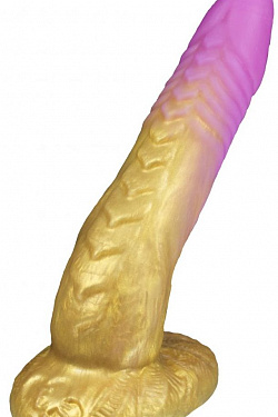 Золотистый фаллоимитатор  Феникс mini  - 18,5 см. Erasexa zoo85 с доставкой 