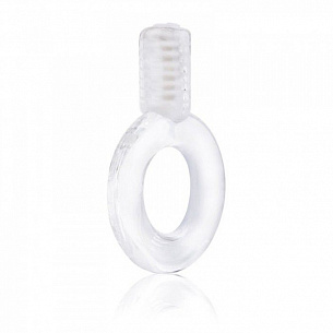 Прозрачное упругое кольцо на пенис с вибрацией Go Screaming O GO-C-101 - цена 