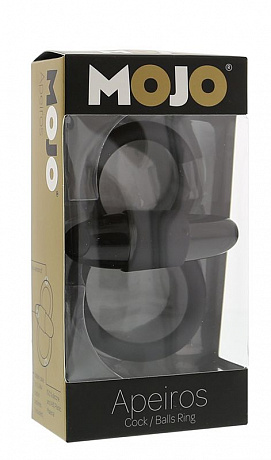Эрекционное кольцо с подхватом и вибростимулятором MOJO APEIROS VIBRATING COCK / BALLS RING Seven Creations 50883 - цена 