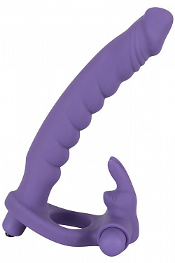 Фиолетовая насадка на пенис для двойной стимуляции Los Analos - 16 см. Orion 05834480000 с доставкой 