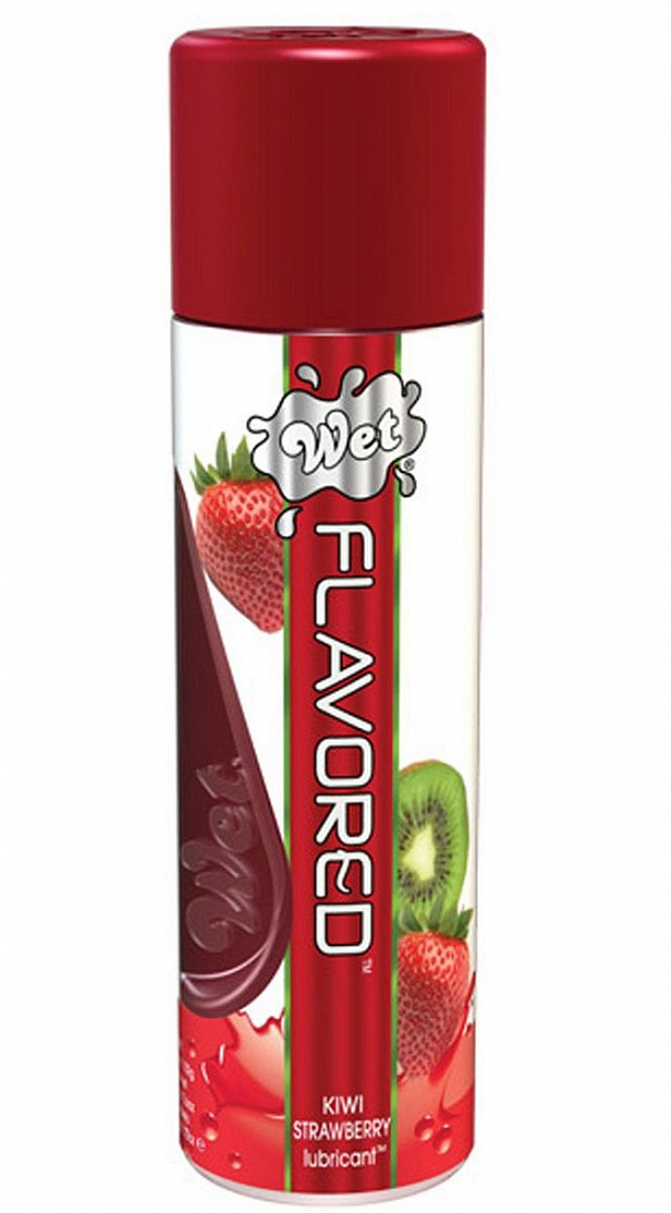Лубрикант Wet Flavored Sexy Strawberry с ароматом клубники - 89 мл. Wet International Inc. 21503 - цена 