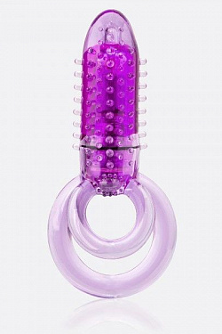 Фиолетовое виброкольцо с подхватом мошонки DOUBLE O 8 PURPLE Screaming O DBL08-PU-101 с доставкой 