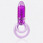 Фиолетовое виброкольцо с подхватом мошонки DOUBLE O 8 PURPLE Screaming O DBL08-PU-101 - цена 