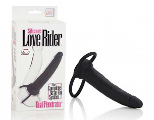 Насадка на пенис Silicone Love Rider Dual Penetrator для двойного проникновения - 14 см. California Exotic Novelties SE-1515-20-3 - цена 