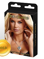 Золотистая цепочка с сердцем  TITANIC  Heart Necklace Ann Devine DIA-33 с доставкой 