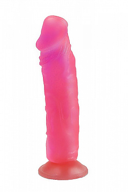 Рельефный розовый фаллоимитатор на присоске - 19,5 см. LOVETOY (А-Полимер) 210500 с доставкой 