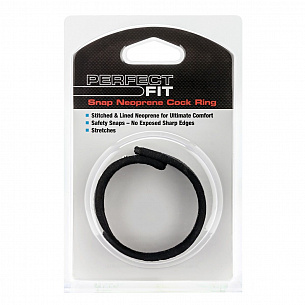 Эрекционное кольцо Neoprene Snap Cock Ring Perfect Fit Brand 852184004332 - цена 