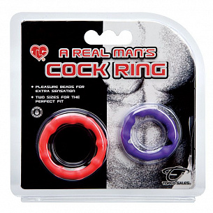 Набор из двух эрекционных колец TLC A Real Man’s Cock Ring Topco Sales 1006015 - цена 
