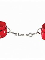 Красные кожаные наручники с заклёпками Shots Media BV OU048RED с доставкой 