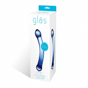    Curved G-Spot Glass Dildo - 16 . Glas GLAS-147 -  3 600 .