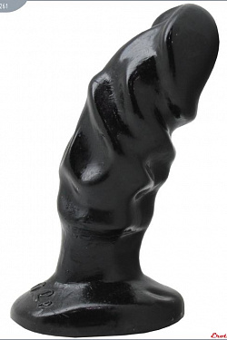 Чёрная анальная пробка-фаллос - 13 см. Eroticon 30261 с доставкой 