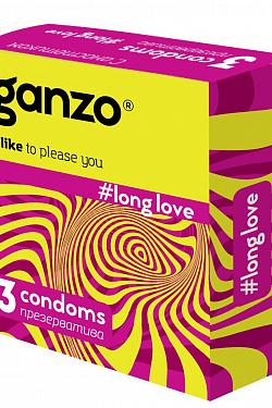 Презервативы с анестетиком для продления удовольствия Ganzo Long Love - 3 шт. Ganzo Ganzo Long Love №3 с доставкой 