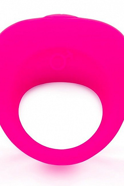 Розовое эрекционное кольцо с вибрацией  BRRC027 с доставкой 