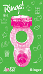 Розовое эрекционное кольцо с вибрацией Rings Ringer Lola toys 0114-73Lola - цена 