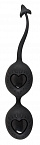 Чёрные вагинальные шарики с сердечками BLACK VELVETS 05125320000 1 312 р.