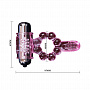 Розовое эрекционное кольцо с вибростимуляцией клитора Baile Baile BI-014075-0101 - цена 