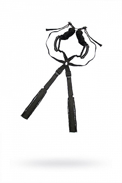 Чёрный бондажный комплект Romfun Sex Harness Bondage на сбруе  PE-002 с доставкой 