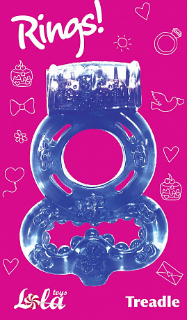 Фиолетовое эрекционное кольцо Rings Treadle с подхватом Lola toys 0114-61Lola - цена 